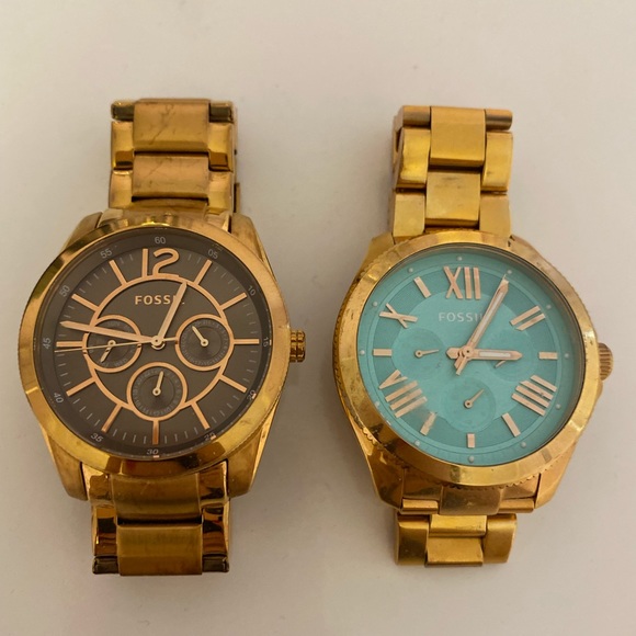 Fossil brown stainless steel watch